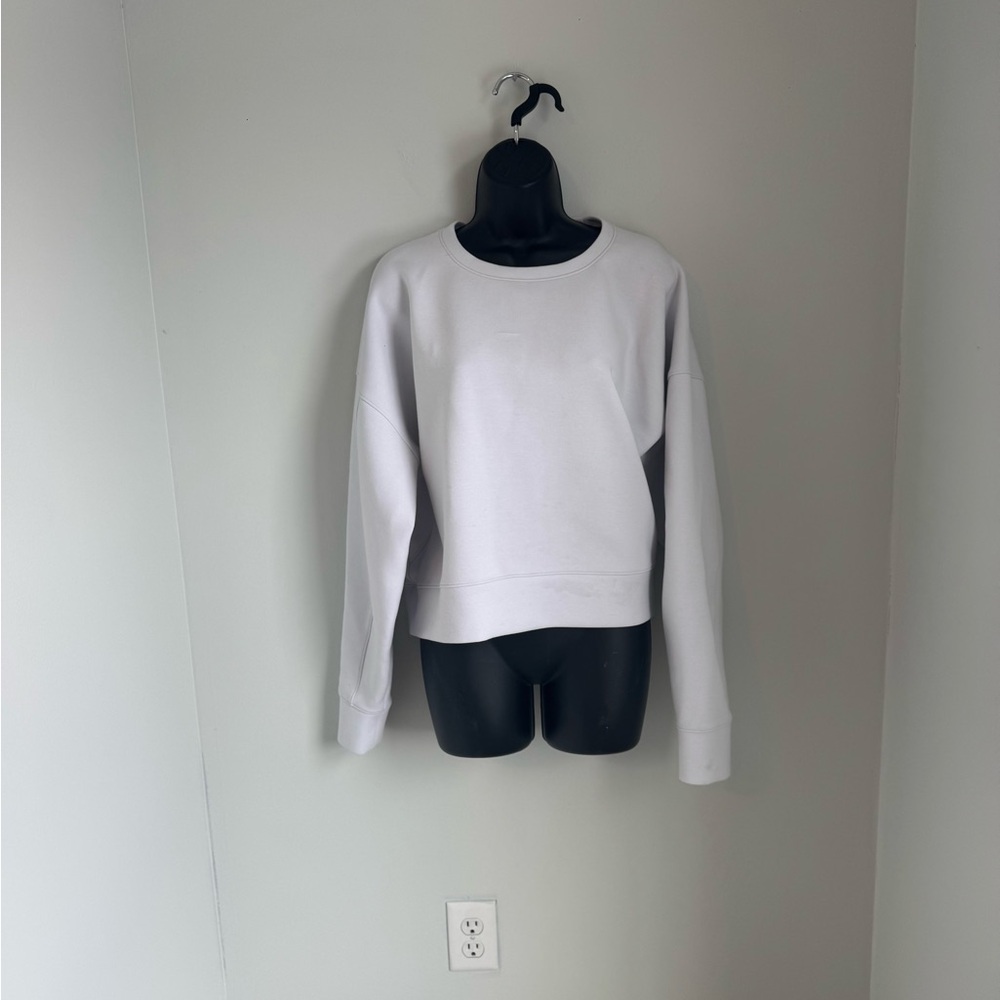 Calia Soft White Crew Neck Sweatshirt Size L